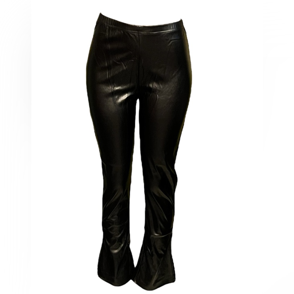 Gorgeous Dolls Faux Leather Ankle Split Pants